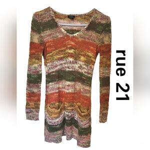 Rue 21 Multicolor Knit Sweater Small
